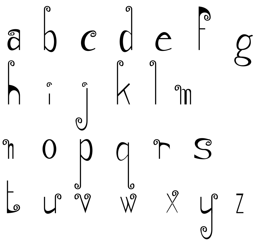 Kristen Ankiewicz's Curlicue Font