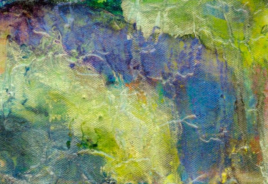 Abstract acrylic paintings photograph. 8x5 inches on stertched canvas. Many layers of transparent acrylic media. 