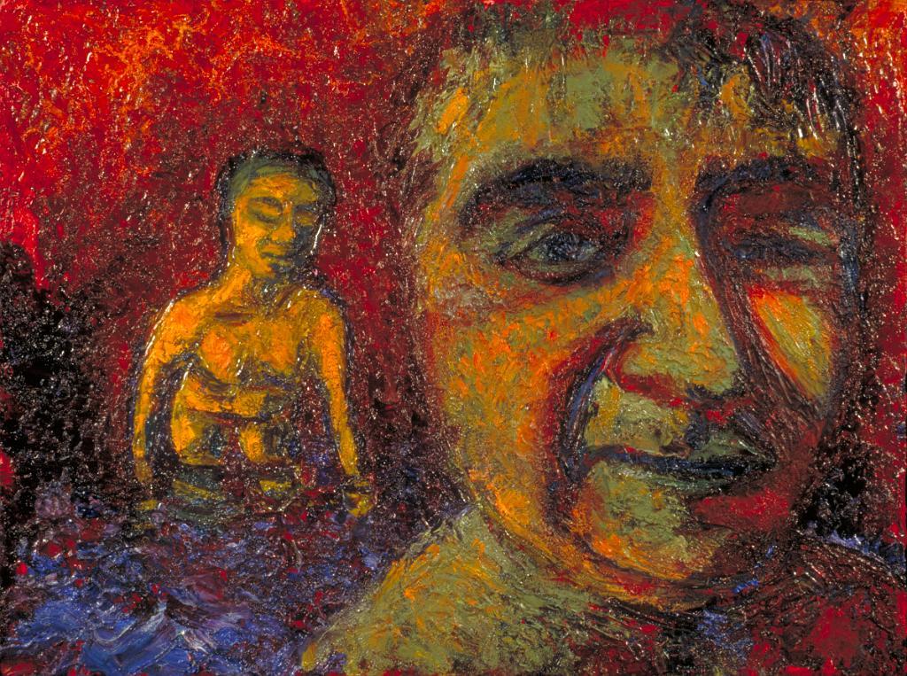 yellow faces oil painting