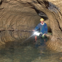 Long tunnel with water