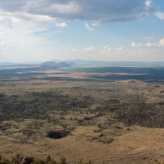 Landscape view from top of hill