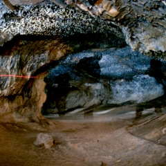 Lavatube light trails and shadows