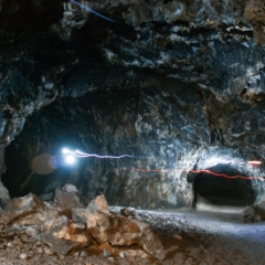Lavatube light trails