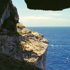 Cave opens up to ocean