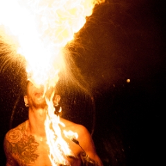 Fire breather at burning man