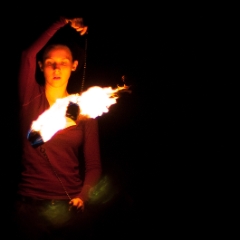 Fire poms