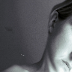 Woman's face with eyes closed