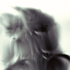 Distorted face with hair