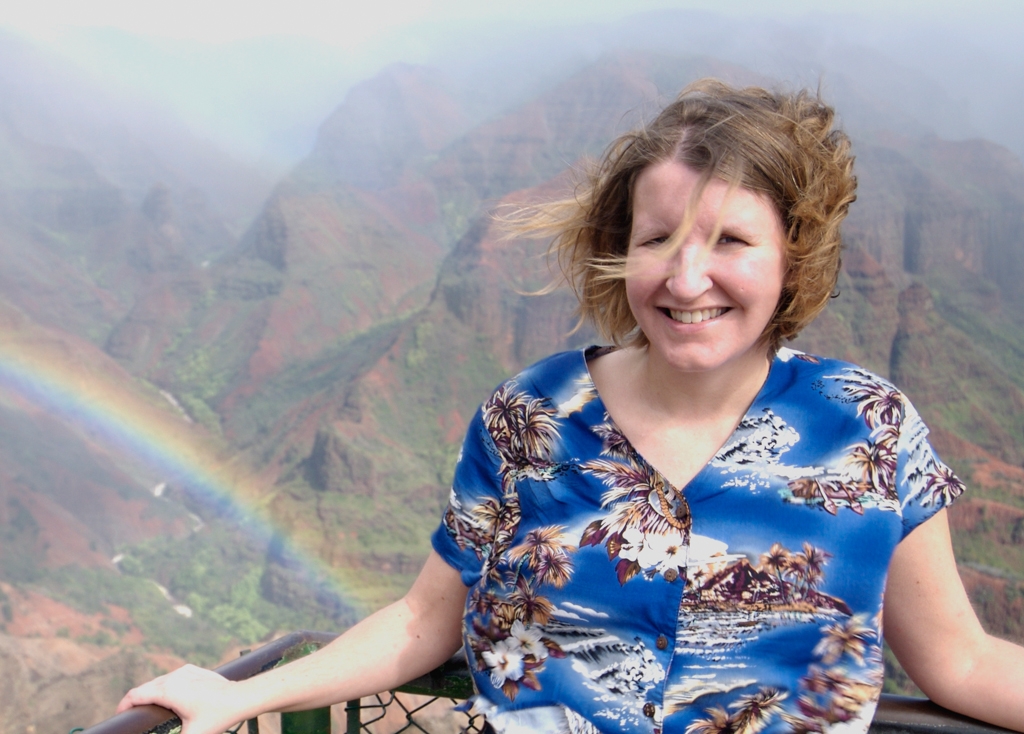 Kauai, Hawaii photograph. Rainbow over Waimea Canyon!